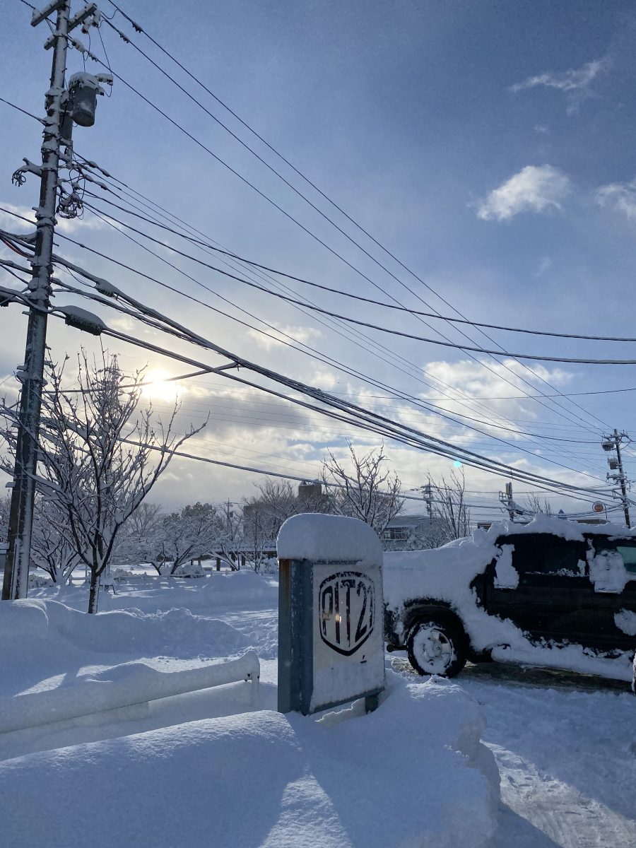 大雪に見舞われて